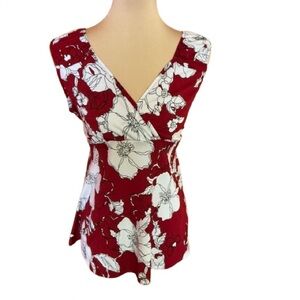 Vtg 90s floral sexy plunging top